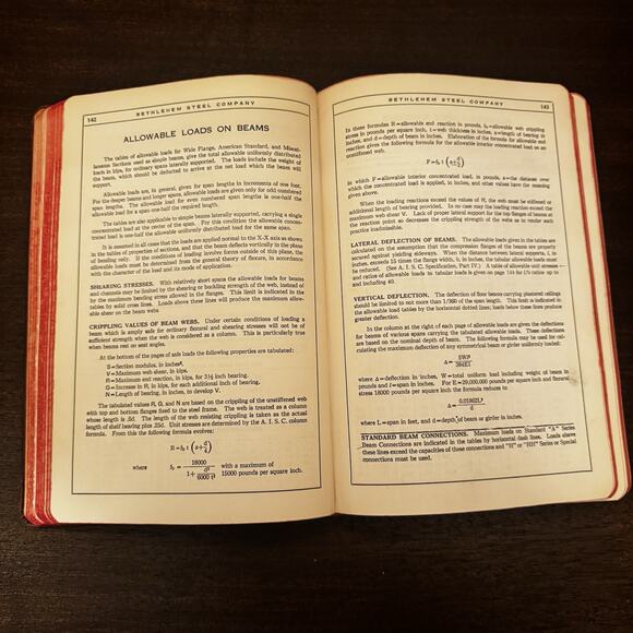 Vintage Bethlehem Manual of Steel Construction Book 1934 Structural Shapes - Picture 11 of 16